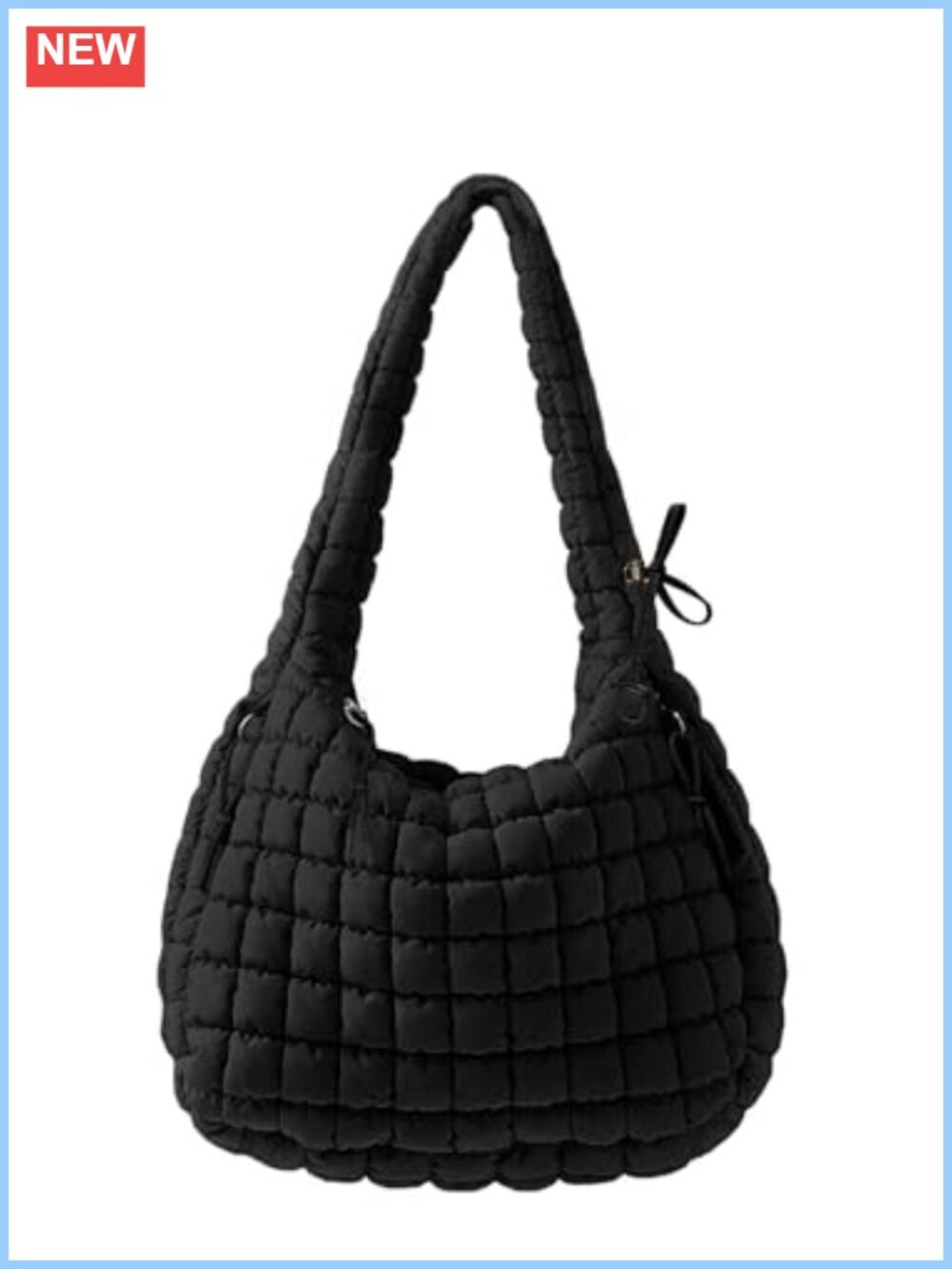 Quilted Nylon Puffy Hobo Tote Crossbody Shoulder Bag Large Capacity